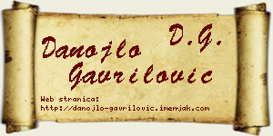 Danojlo Gavrilović vizit kartica